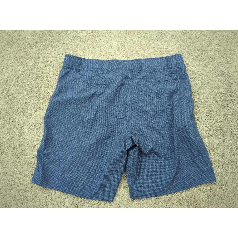 Callaway‎ Chino Shorts Mens 40 Blue Pockets Logo Athletic Golf Casual